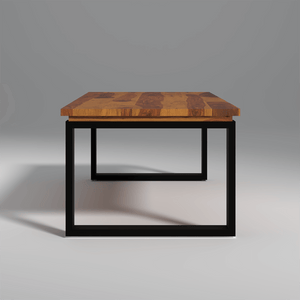 Tappler Iron And Sheesham Wood Coffee Table In Light Honey