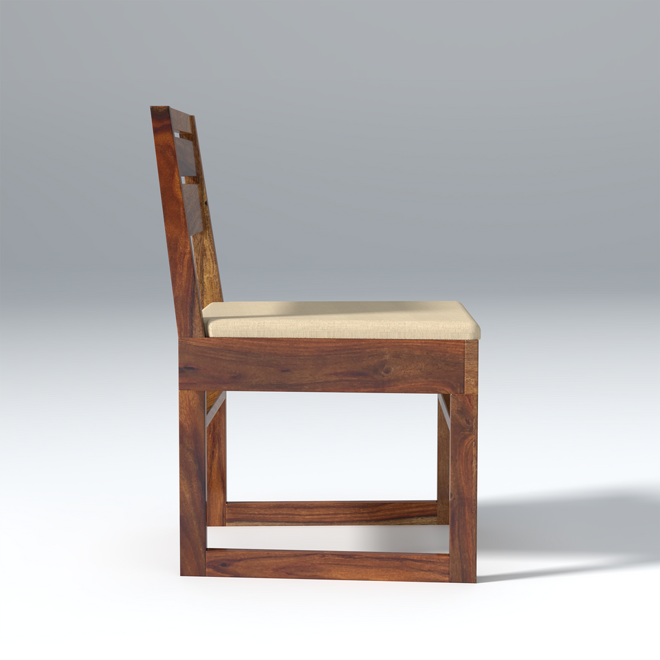 Crenn Sheesham Wood Set of 2 Dining Chair In Reddish Walnut Color