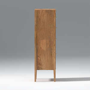 Quincy Mango Wood 5 Drawer Dresser In Natural