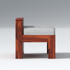Eirini L Shape Sheesham Wood Sofa In Light Honey