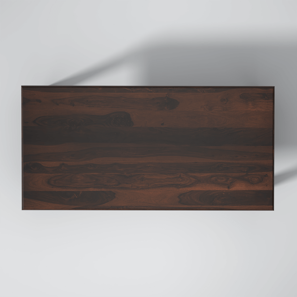 Adria Sheesham Wood Dining Table 6 Seater In Walnut