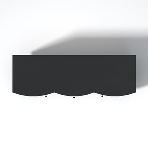 Reba Mango Wood Sideboard In Black Color with 3 Drawer