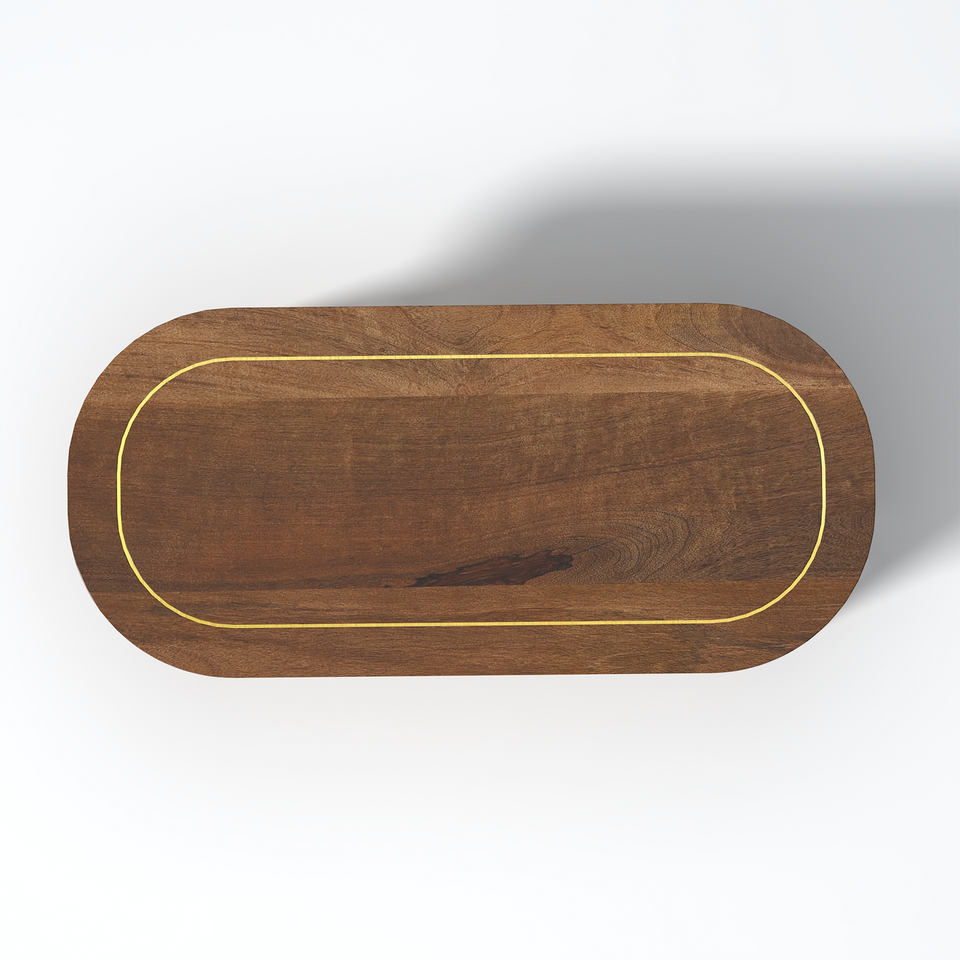 Aroma Sheesham Wood Coffee Table in Walnut Colour