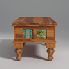 Keller Sheesham Wood Dining Table Set 6 Seater In Reddish Rosewood