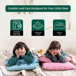 Wakeup India | Soft Memory Foam Ultra Slim Pillow – Sleeping Toddler Bed Pillow | Small Pillow for Boys & Girls